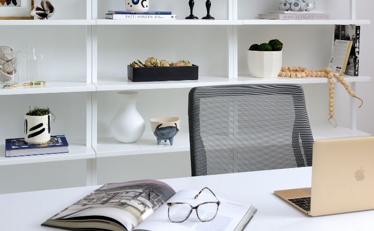 built-in office storage